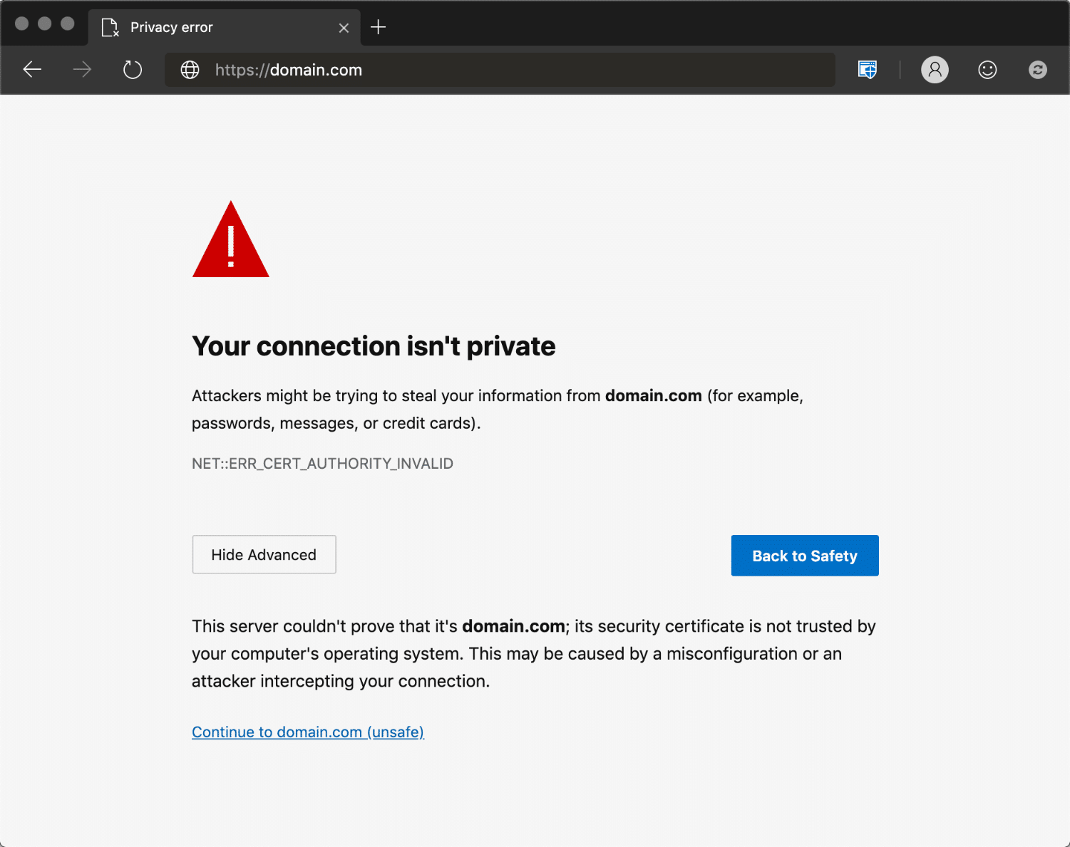 Fix: Certificate Invalid Validation Problem