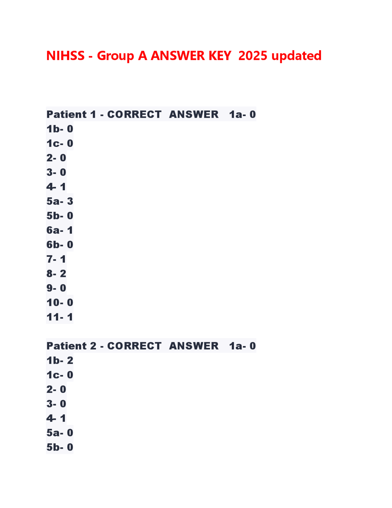 ace your nihss certification test answers tips