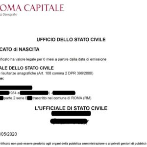 email for italian birth certificate get it now