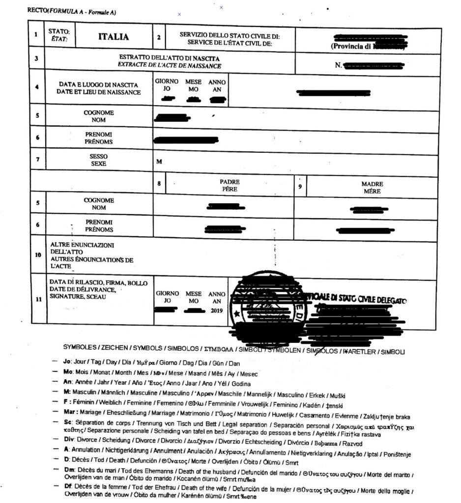 get ancestors birth certificate italy who to email tips