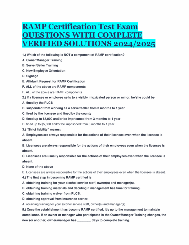 get ramp certification answers year prep tips