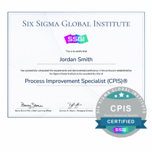 get your process improvement certification online