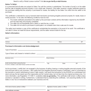 get your sc resale certificate guide apply today