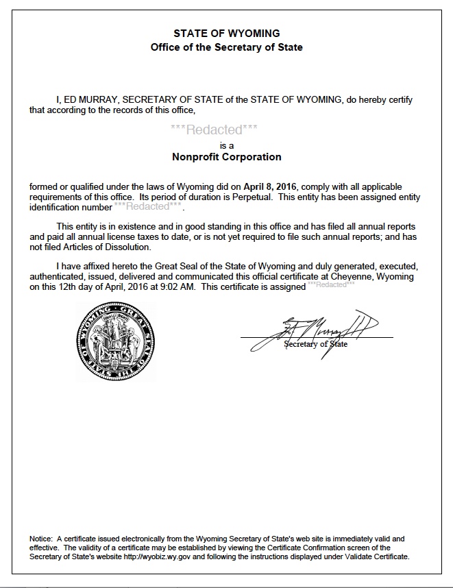 get your wyoming certificate of good standing fast