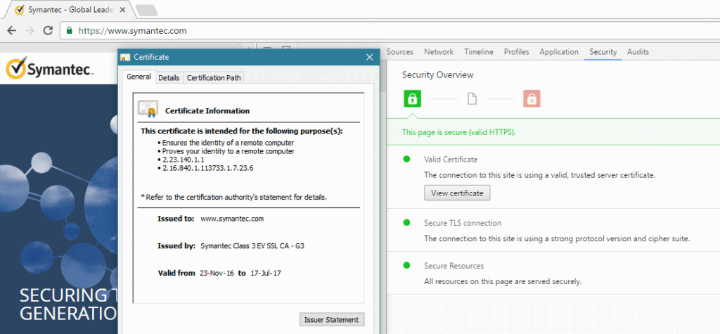 Symantec EV SSL Certificate