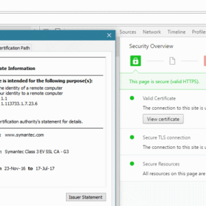 Symantec EV SSL Certificate