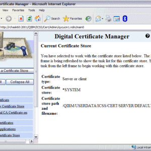 Digital Certificate Manager